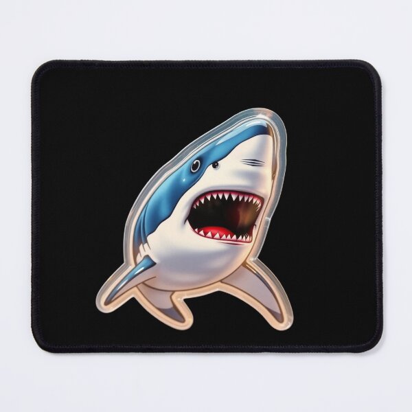 Item preview, 3D Glossy Great White Shark Sticker with Dome Resin Coating designed and sold by AuraMotivate.