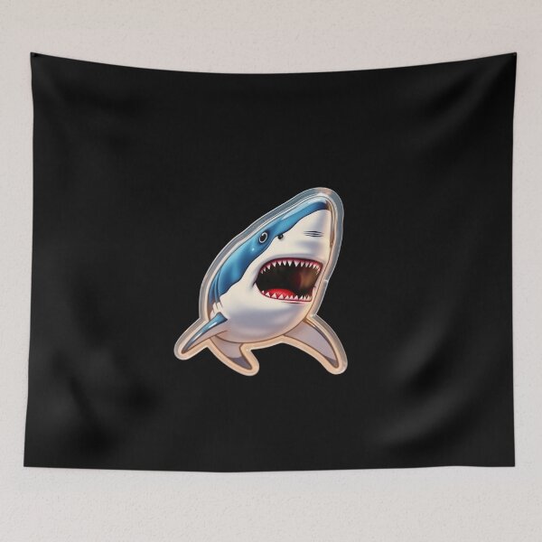 Item preview, 3D Glossy Great White Shark Sticker with Dome Resin Coating designed and sold by AuraMotivate.