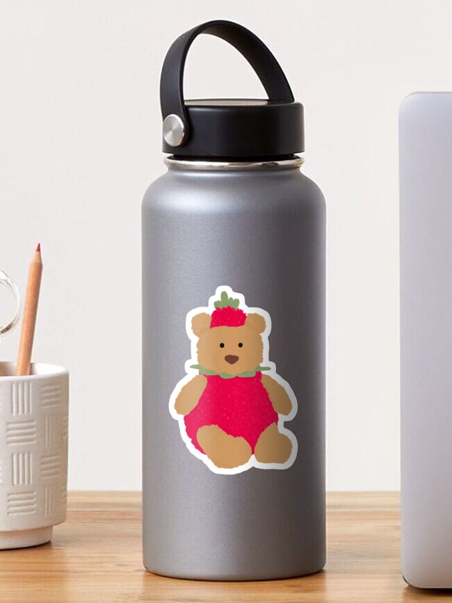 Thumbnail 1 von 3, Sticker, Süßer Erdbeer-Teddybär-Plüschtier Jellycat designt und verkauft von adriekins.