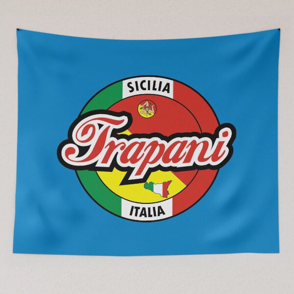 Item preview, Trapani Sicilia Italia lettering flag designed and sold by studioss76.