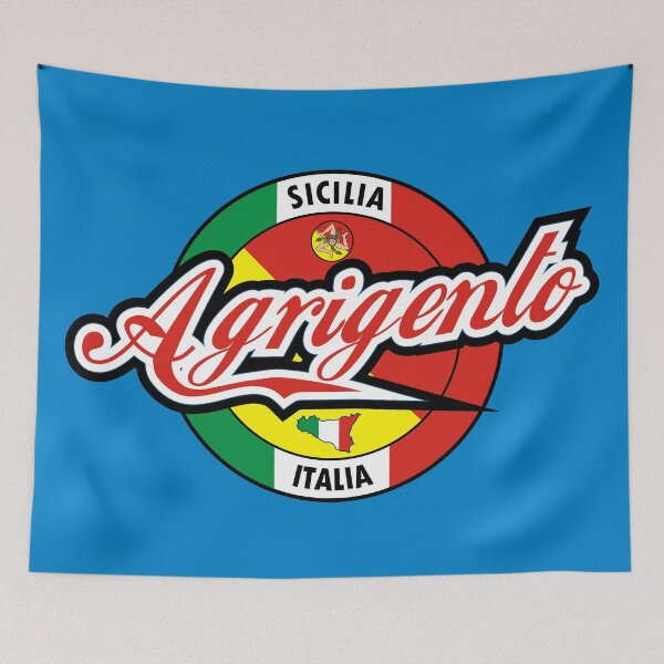 Item preview, Agrigento Sicilia Italia lettering flag designed and sold by studioss76.
