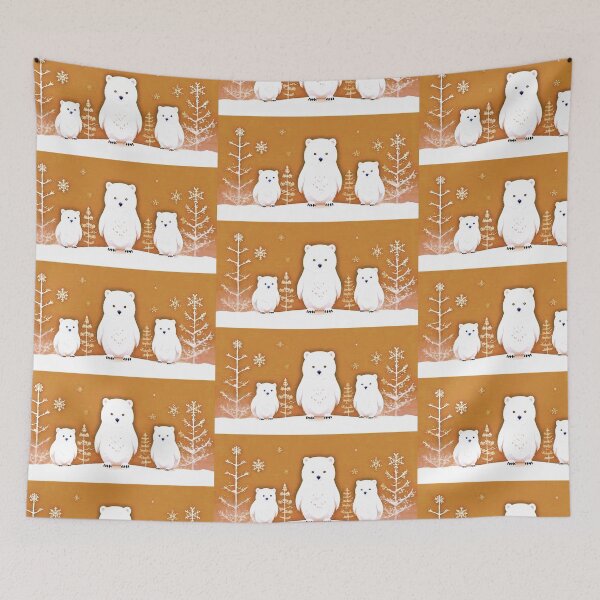 Item preview, Retro Winter Animal Pattern - Funny Holiday  designed and sold by Earth Nature Creations.