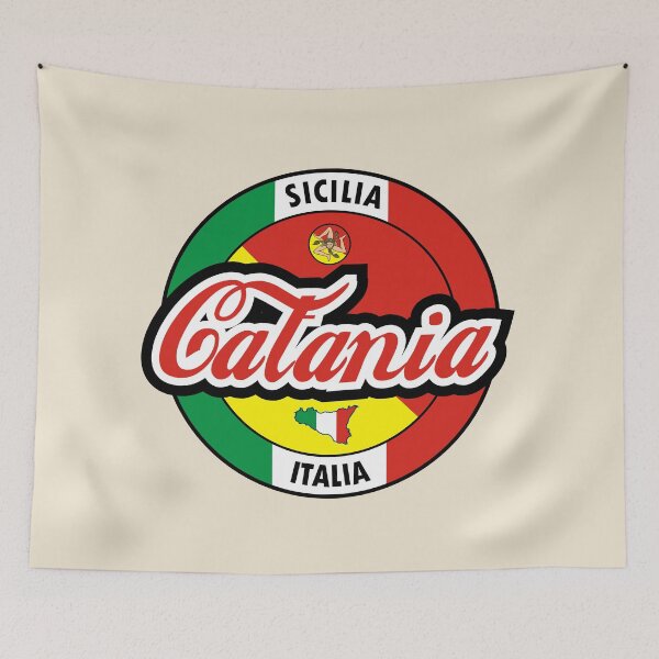 Item preview, Catania Sicilia Italia lettering flag designed and sold by studioss76.