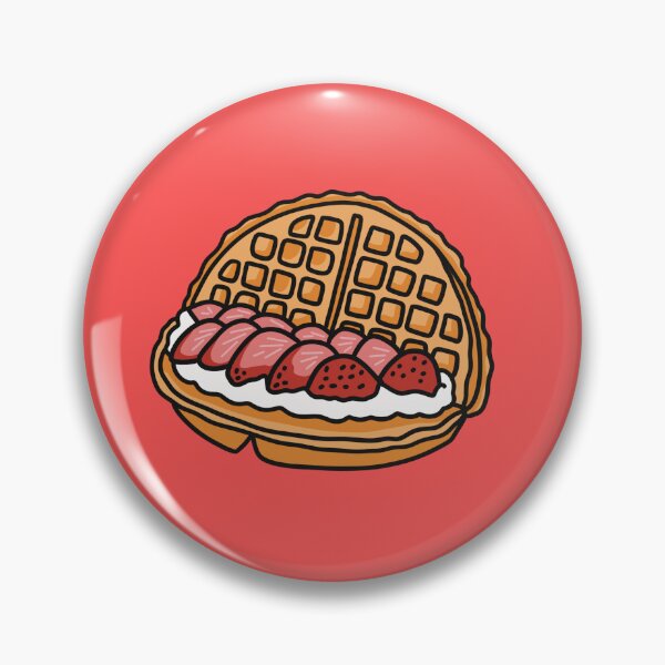 Item preview, Strawberry waffles Korean street food designed and sold by Boho colorful fun.