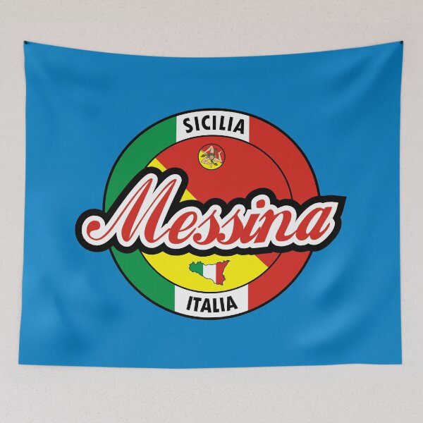 Item preview, Messina Sicilia Italia lettering flag designed and sold by studioss76.