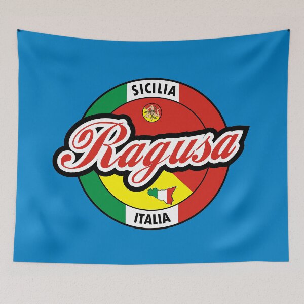 Item preview, Ragusa Sicilia Italia lettering flag designed and sold by studioss76.