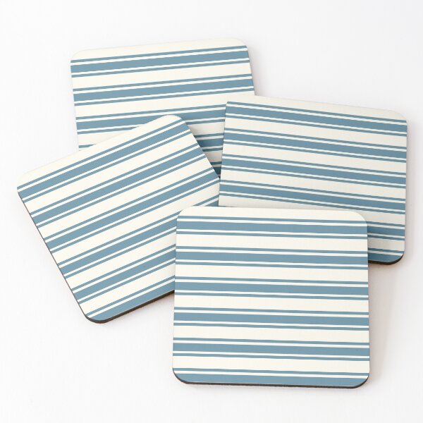 Item preview, Trendy serene Striped – Cool Teal & Ivory White Coastal Minimalist - 2025 summer  designed and sold by The Cozy Stripe | Modern Textile Stories.