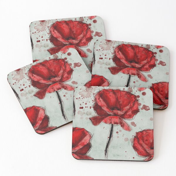 Item preview, Red Sketchy Poppies designed and sold by KimberleeJoy.