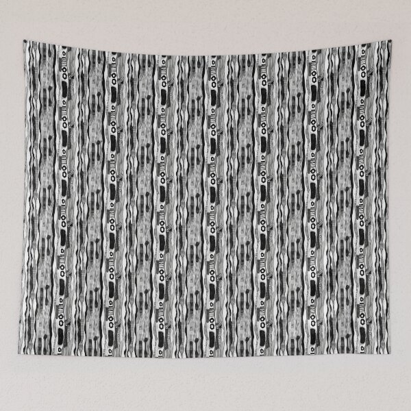 Item preview, Modern Hatching in Dynamic Waves designed and sold by MidArtForge.