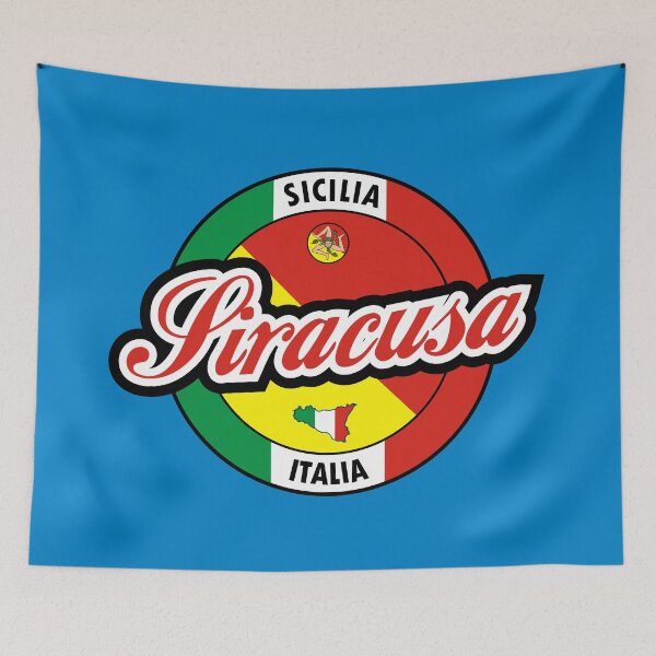 Item preview, Siracusa Sicilia Italia lettering flag designed and sold by studioss76.