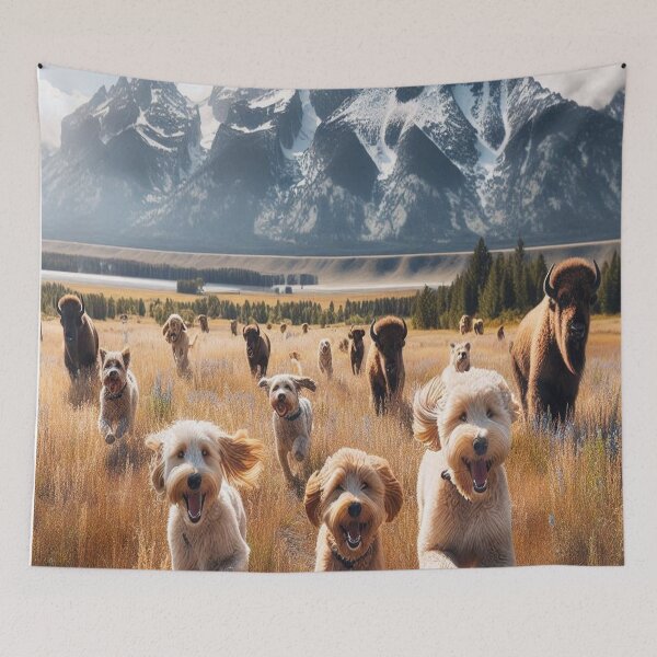 Item preview,  Happy Dogs and Buffalo  designed and sold by MajesticPx.