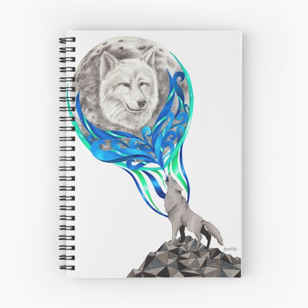 Item preview, Wolf Spirit Animal, Moon Spirit, Variant 1 designed and sold by Free-Spirit-Meg.