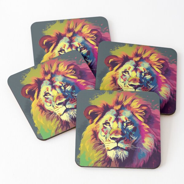 Item preview, Lion Popart designed and sold by RedHandedOD.