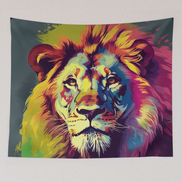 Item preview, Lion Popart designed and sold by RedHandedOD.