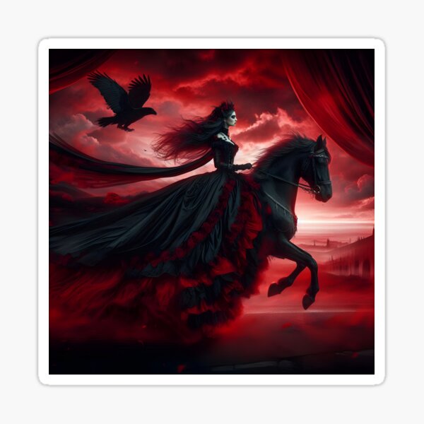 Aperçu de l'œuvre La Valkyrie Noire – Cavalière Gothique des Ombres créée et vendue par GothicRubette.