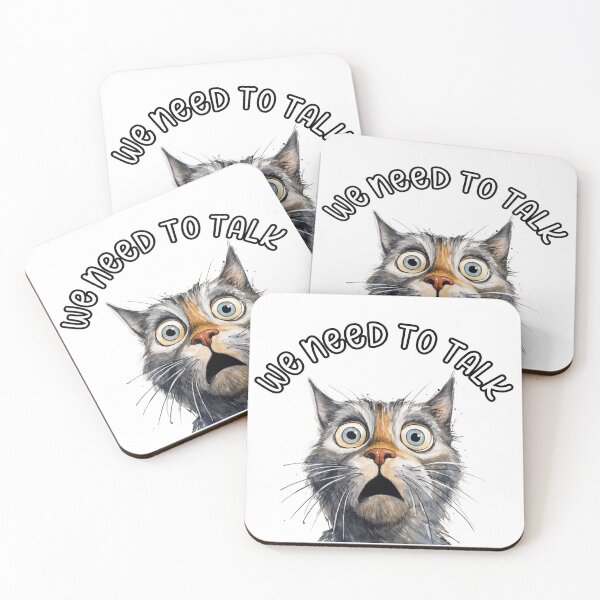 Item preview,  Shocked Cat Meme Shirt – We Need to Talk designed and sold by ArtbyCrystal.