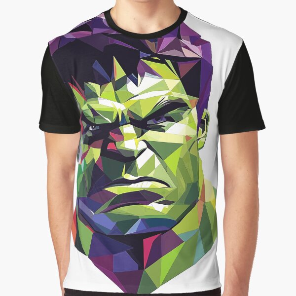 Aperçu de l'œuvre Hulk à facettes abstrait : étude d'expression intense créée et vendue par SAMNagy.