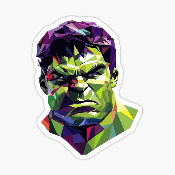 Item preview, Abstract Faceted Hulk: Intense Expression Study  designed and sold by SAMNagy.