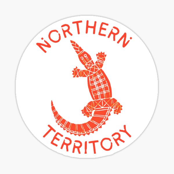 Vista previa del artículo con la obra «Sello de cocodrilo del NT 1», diseñado y vendido por Top End Stickers.