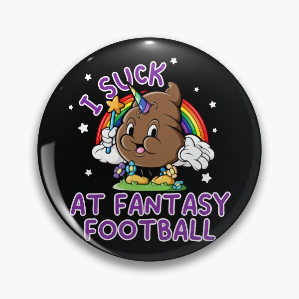 Item preview, I Suck At Fantasy Football Rainbow Unicorn Poop Funny Saying designed and sold by GabrieSketcham.