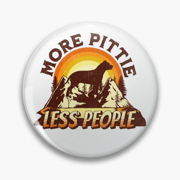 Item preview, More Pittie Less People Vintage Hiking Camping Gift designed and sold by Guarddogdrive.