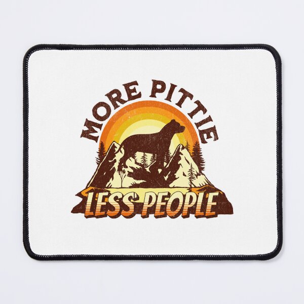 Item preview, More Pittie Less People Vintage Hiking Camping Gift designed and sold by Guarddogdrive.