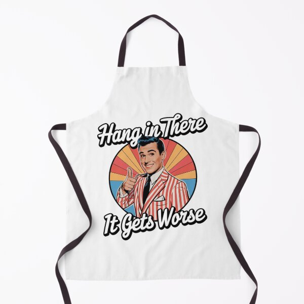 Item preview, Optimism is a Trap, Hang in there, it gets worse, funnyfits70, Humor, Funny, retro, vintages, funny quotes, animal humor, designed and sold by FunnyFits70.