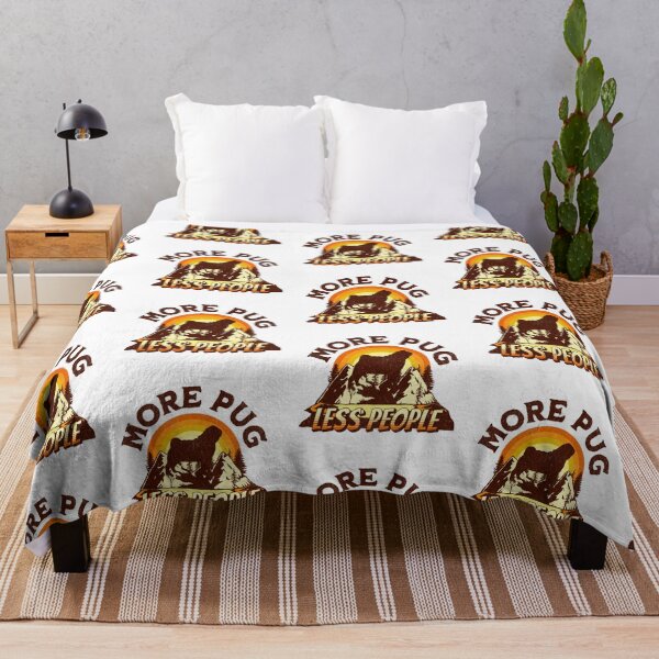 Item preview, More Pug Less People Vintage Hiking Camping Gift designed and sold by Guarddogdrive.