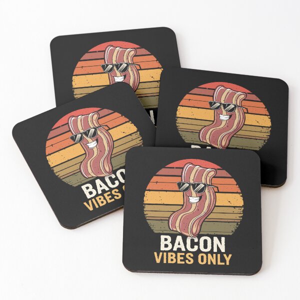 Item preview, Retro Bacon Vibes Only Funny Breakfast designed and sold by Taans-Creation.