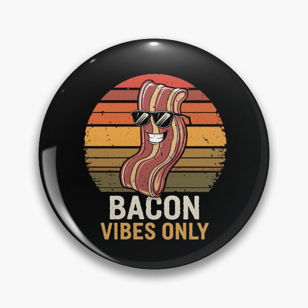 Item preview, Retro Bacon Vibes Only Funny Breakfast designed and sold by Taans-Creation.
