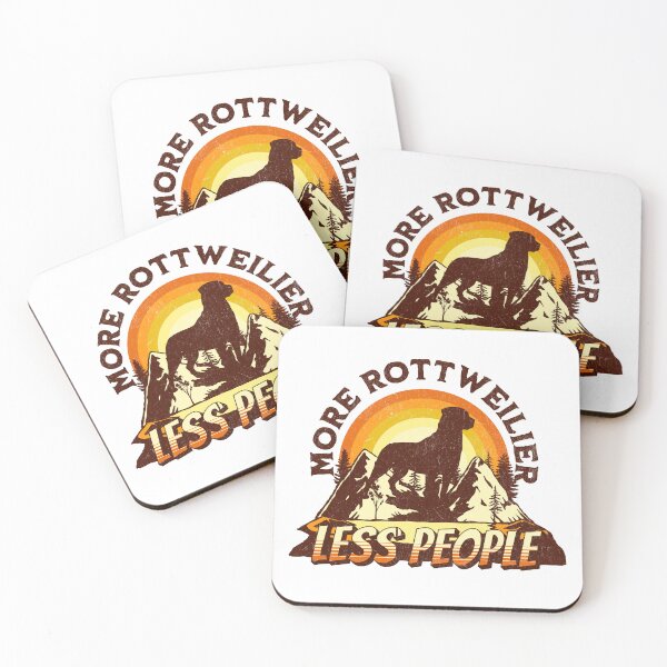 Item preview, More Rottweiler Less People Vintage Hiking Camping Gift designed and sold by Guarddogdrive.