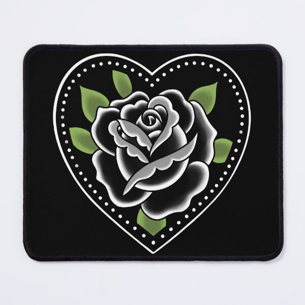 Aperçu de l'œuvre Tatouage traditionnel de rose noire créée et vendue par SevenRelics.
