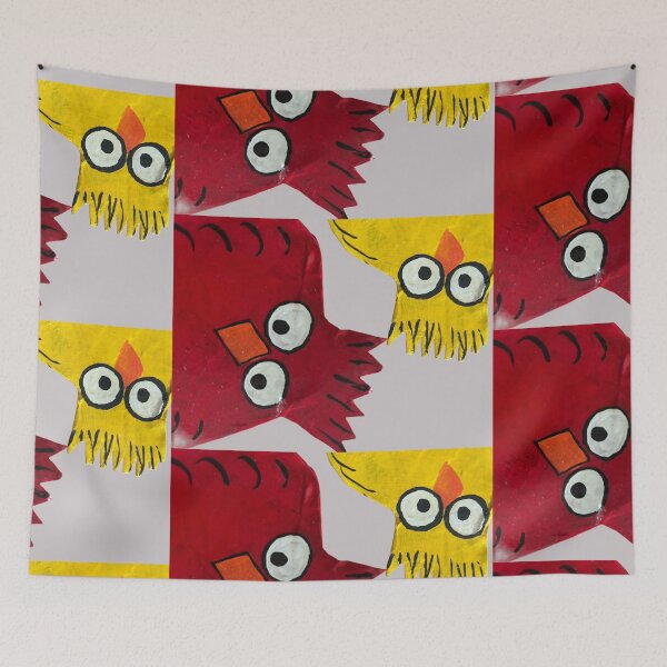 Item preview, Red and yellow chickens  designed and sold by Lauracolleen3.