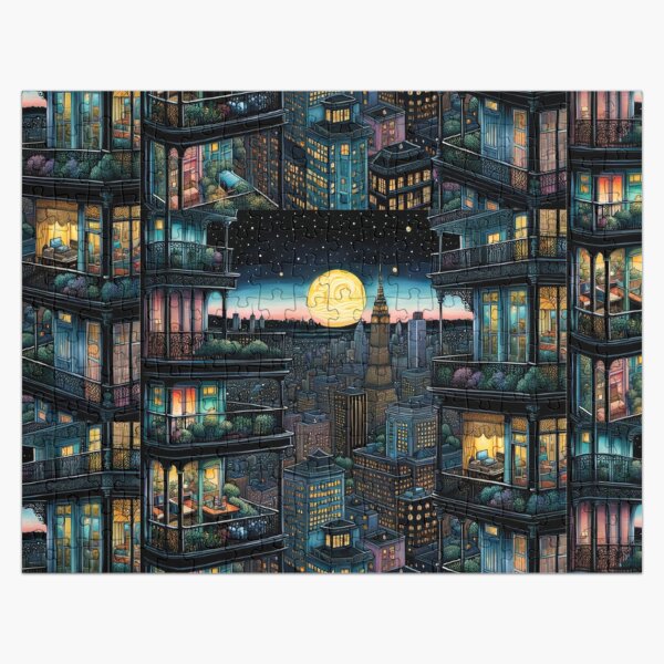 Item preview, Highrise Balcony Cityscape designed and sold by ChookieBombs.