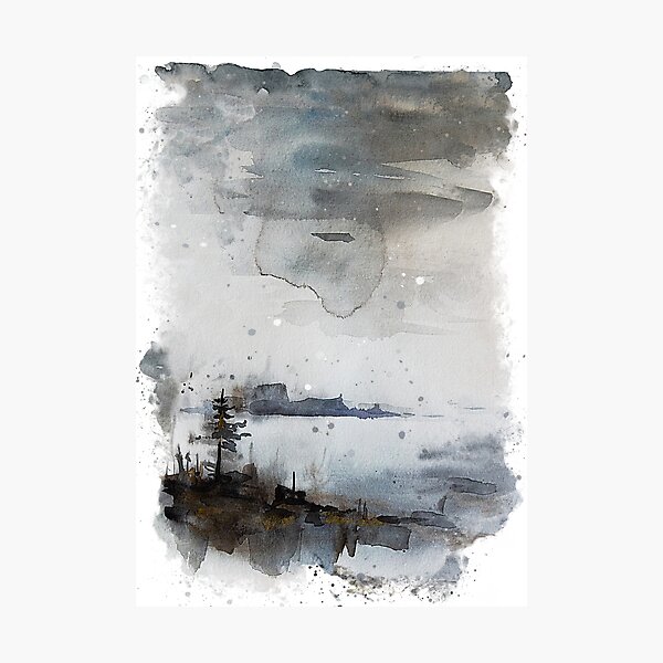 Dawn of Winter - Watercolor Photographic Print