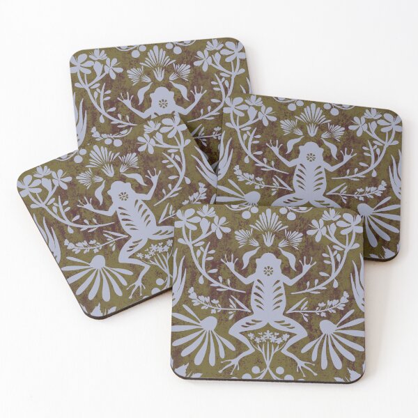 Item preview, Folk Magic Frogs - Lavender designed and sold by LolaveeCreative.