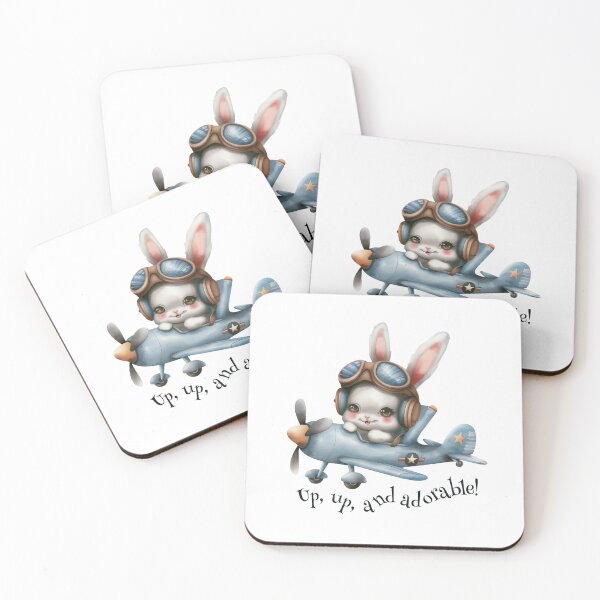 Item preview, Pilot Bunny in Airplane – Up, Up, and Adorable! designed and sold by Art of Ngu.