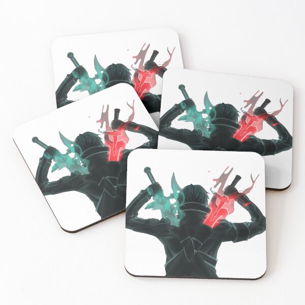 Item preview, Back View Silhouette with Colored Swords designed and sold by SAMNagy.