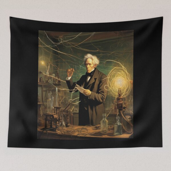 Item preview, "Faraday's Electromagnetic Revelation: Enlightenment in the 19th Century Laboratory" designed and sold by Artisticanvas.