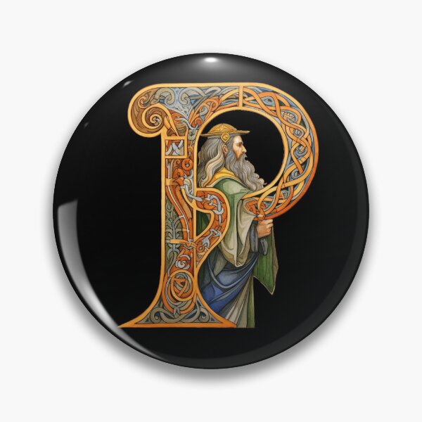 Item preview, Celtic Letter P designed and sold by Myra365Art.