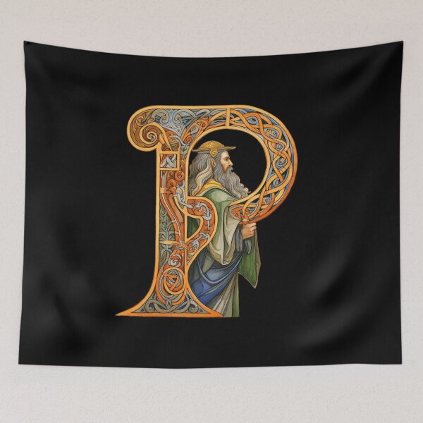 Item preview, Celtic Letter P designed and sold by Myra365Art.