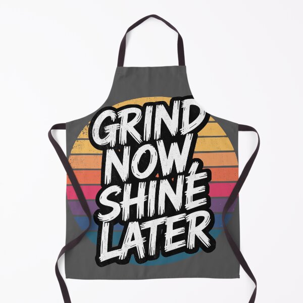 Item preview, Grind Now Shine Later Motivational Hustle Quote Design Retro Sunset Graphic for Entrepreneurs Gym Apparel Fitness Gifts Inspirational Art designed and sold by XanaduHills.
