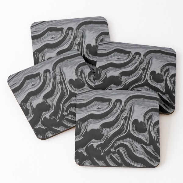 Item preview, Black Tar Dark Liquid Pattern - Abstract Industrial Gothic Art designed and sold by CattlettArt.