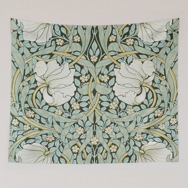 Item preview, William Morris - Pimpernel Art Print, Vintage Museum Exhibition Art, Botanical Floral Pattern designed and sold by synplus.