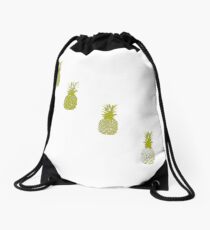 Golden pineapple Drawstring Bag