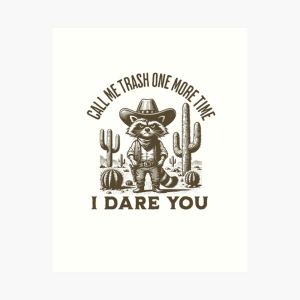 Item preview, Funny Raccoon Meme Cowboy Trash Talk  designed and sold by Bori8308.