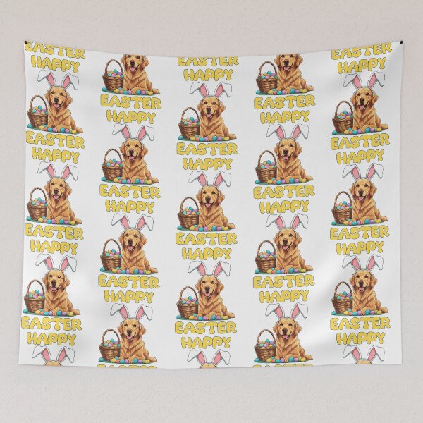 Item preview, Happy Easter, Golden Retriever designed and sold by EstelleStar.