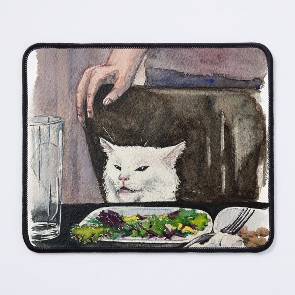 Item preview, Bemused Cat | Watercolor Painting designed and sold by Julie Wintertale.