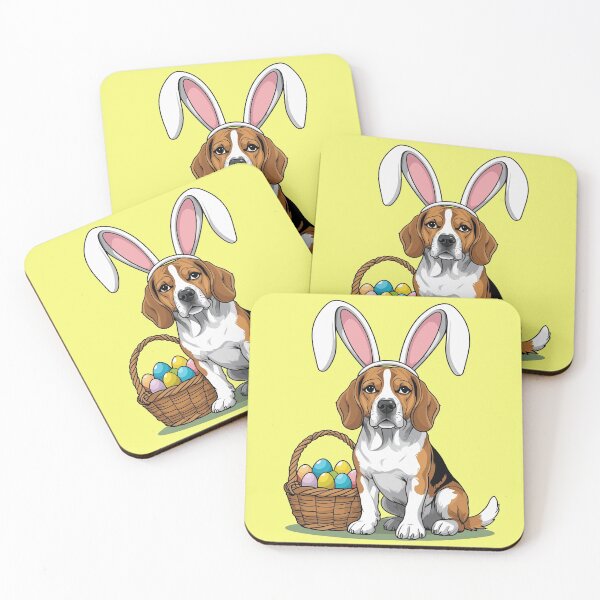 Item preview, Easter Beagle Dog with Easter Egg Basket designed and sold by EstelleStar.