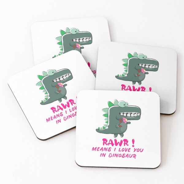 Item preview, Rawr Means I Love You In Dinosaur Cute T Rex with a Flower designed and sold by Spyshirt.